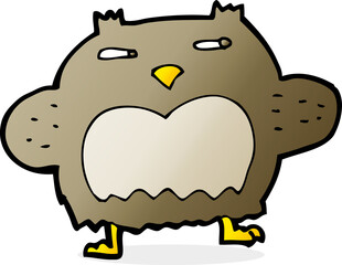 cartoon suspicious owl
