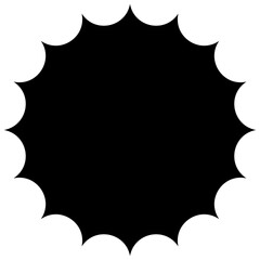 Speech balloons icon, solid style vector illustration