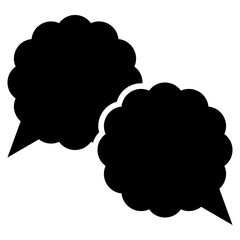 Speech balloons icon, solid style vector illustration