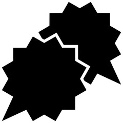 Speech balloons icon, solid style vector illustration