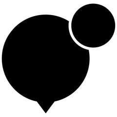 Speech balloons icon, solid style vector illustration