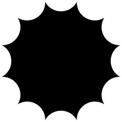 Speech balloons icon, solid style vector illustration