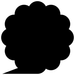 Speech balloons icon, solid style vector illustration