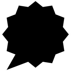 Speech balloons icon, solid style vector illustration