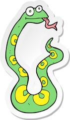sticker of a cartoon snake