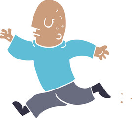 cartoon doodle man running