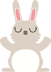 quirky hand drawn cartoon rabbit