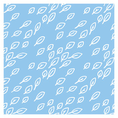 Seamless pattern of leaves. Hand drawn style.