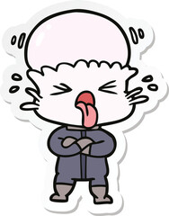 Obraz premium sticker of a weird cartoon alien