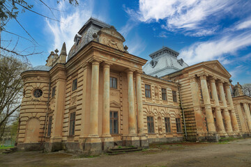 Old  historical Count Stanislav Badeni palace in Koropets town, Ukraine, outside.