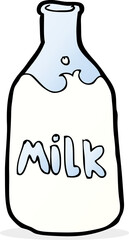 cartoon bottle of milk