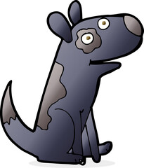 cartoon happy dog