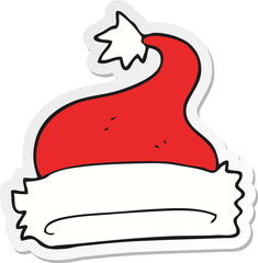 sticker of a cartoon christmas hat