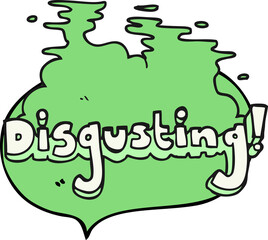 disgusting speech bubble cartoon