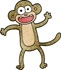 cartoon doodle crazy monkey