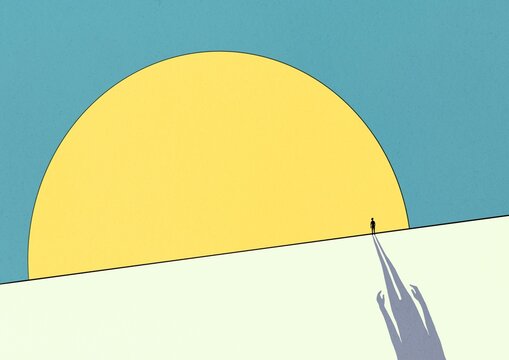 A Man and His Shadow