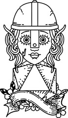 elf fighter character with natural twenty dice roll illustration