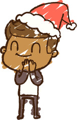 Christmas Man Chalk Drawing