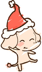 Festive Elephant Chalk Drawing