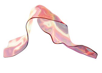 3d Glass abstract liquid form of water on isolated background.3d rendering illustration.