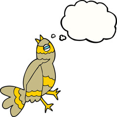 thought bubble cartoon bird