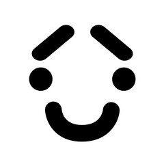 simple pleading face icon