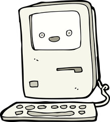 cartoon old computer