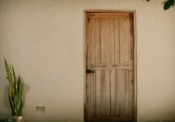 old wooden door