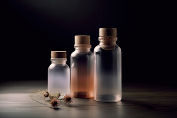 Vintage Apothecary Bottles Mockup with a Rustic Charm