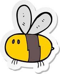 sticker of a cartoon bee