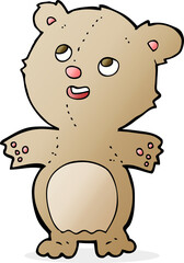 cartoon happy little teddy bear