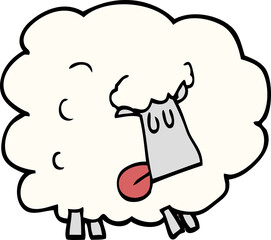 cartoon doodle funny sheep