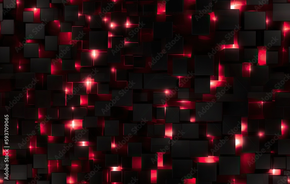 Poster abstract futuristic cubes shape seamless background, illustration created with generative ai technol