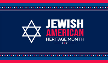 Jewish American Heritage Month background or banner design template celebrated in may