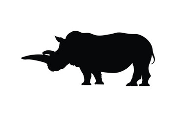 Obraz na płótnie Canvas rhino silhouette icon, vector, illustration, background