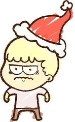 Christmas Man Chalk Drawing