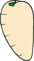 cartoon doodle root vegetable