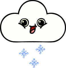 comic book style cartoon snow cloud