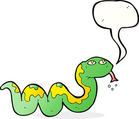 cartoon snake with speech bubble