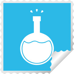 square peeling sticker cartoon science experiment