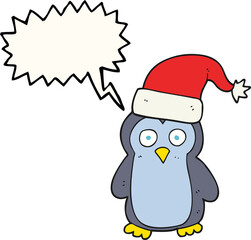 speech bubble cartoon penguin