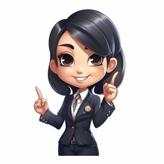 Happy Business woman illustration