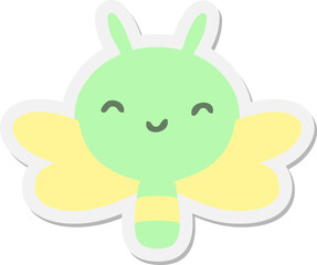 cute cartoon bug sticker