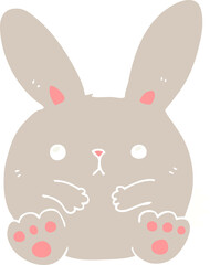flat color style cartoon rabbit