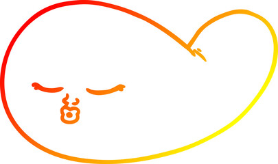 warm gradient line drawing cartoon gall bladder