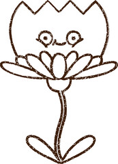 Flower Charcoal Drawing