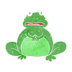retro cartoon frog