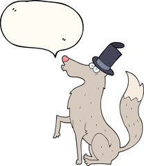 speech bubble cartoon wolf