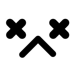 unimpressed dead face icon