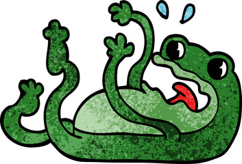 Obraz premium cartoon doodle frog